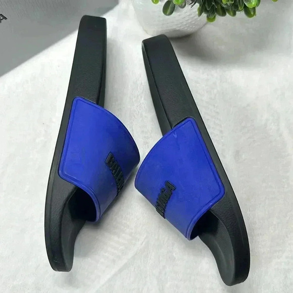 Balenciaga Slides SZ 8 Blue Slippers - Picture 3 of 9